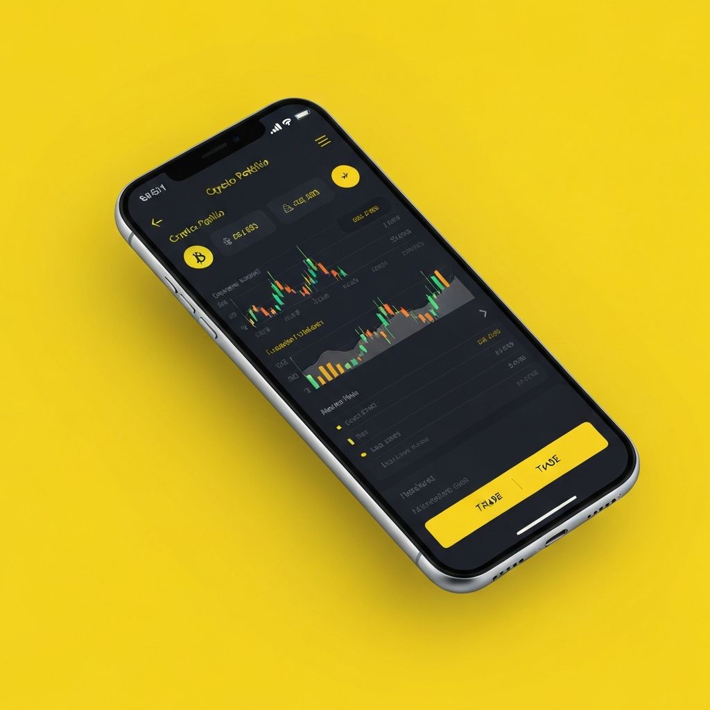 Binance mobile trading app interface