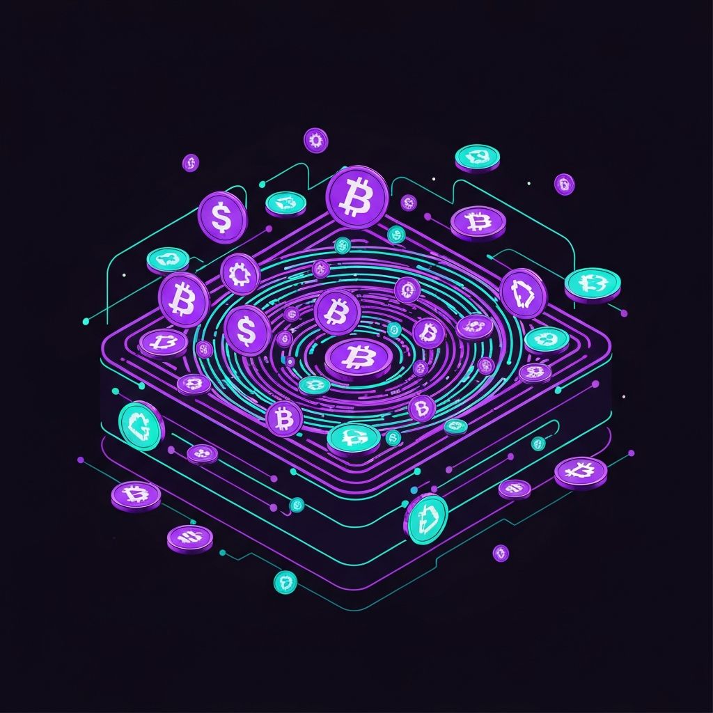 Decentralized exchange swap visualization showing liquidity pools