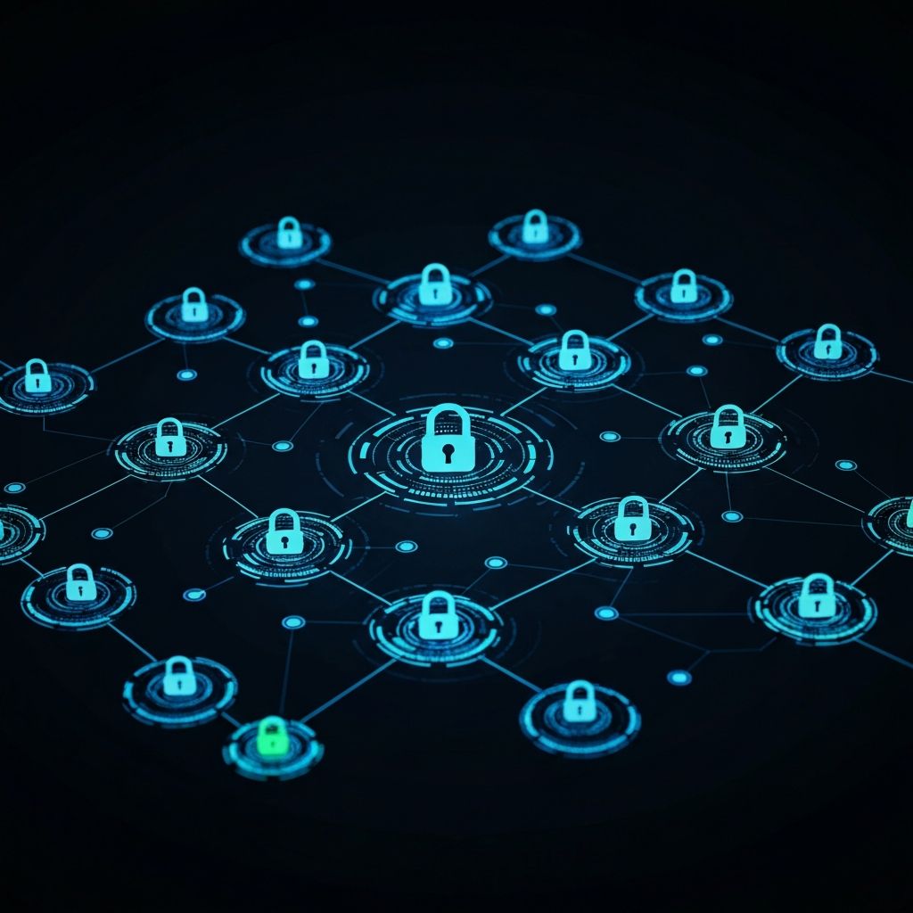 Proof of stake validator network showing decentralized nodes verifying transactions
