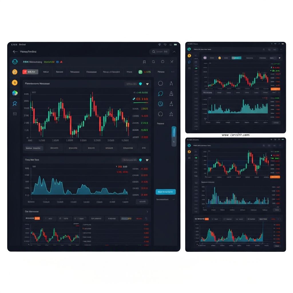 Cryptocurrency prediction tools showing technical analysis dashboard with indicators