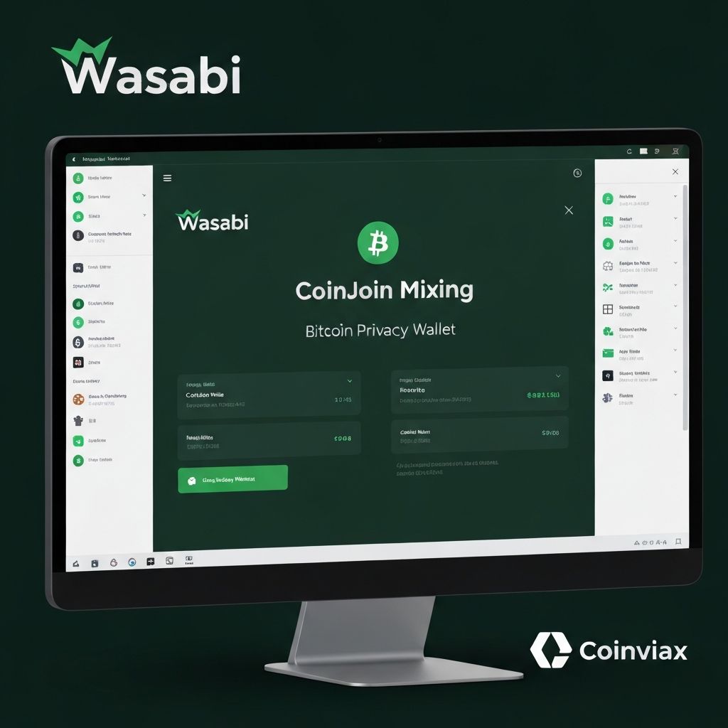 Wasabi Wallet privacy-focused desktop interface with CoinJoin mixing features